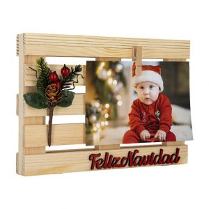 Palet Feliz Navidad con foto 10x15cm